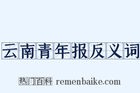 云南青年报反义词是什么意思的图片